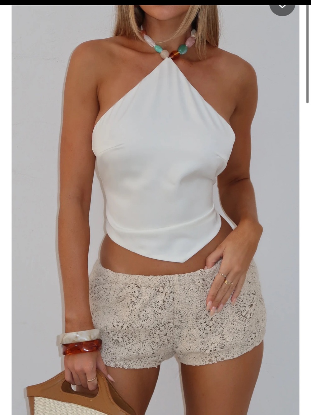 White fox wanderlust top - Picture 2 of 2